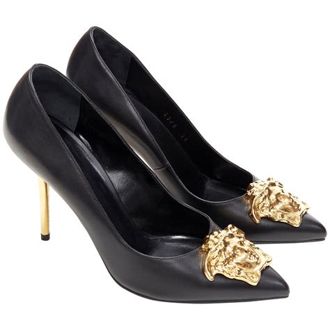 versace heels black|versace tribute high heels.